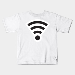 Simple WiFi Logo - Black Kids T-Shirt